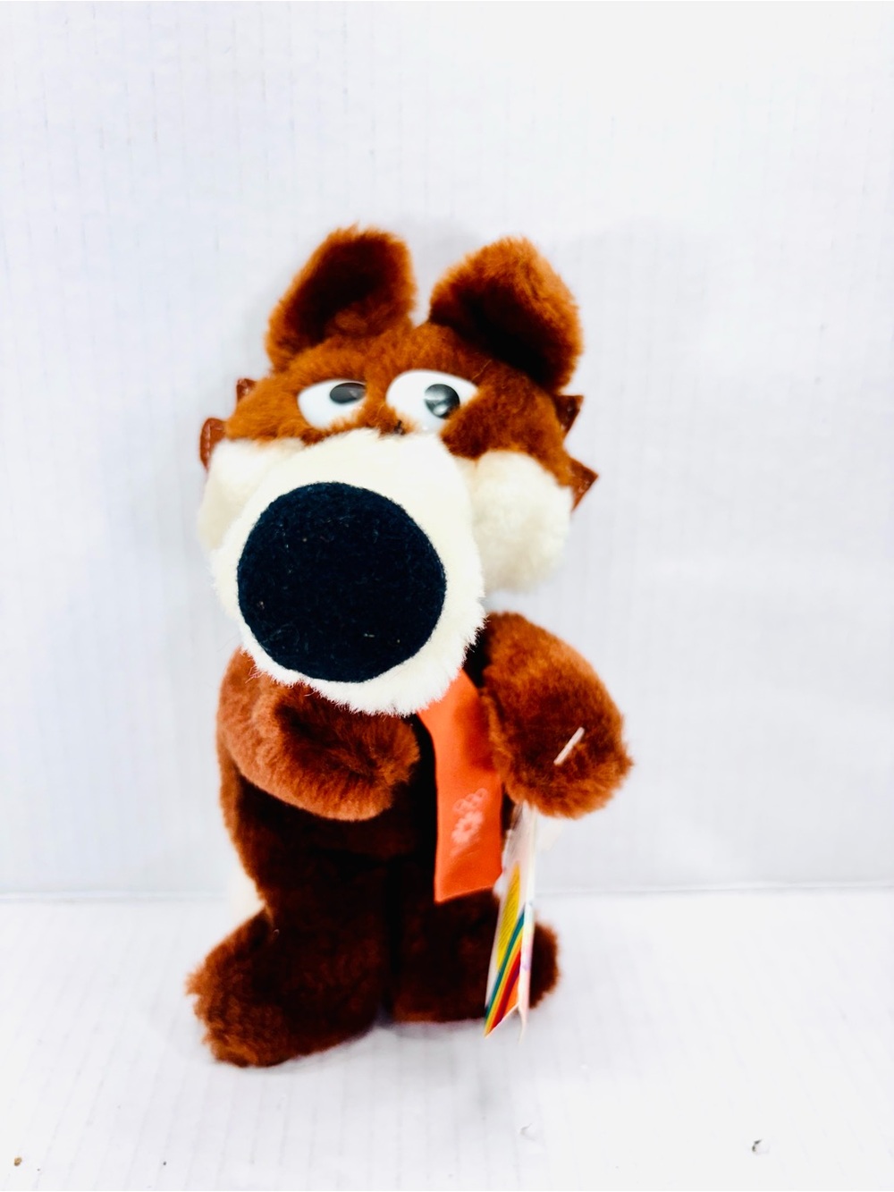 8" Voochko Fox Mascot Plush Toy XIV Winter Olympics Games 1982 With Tag